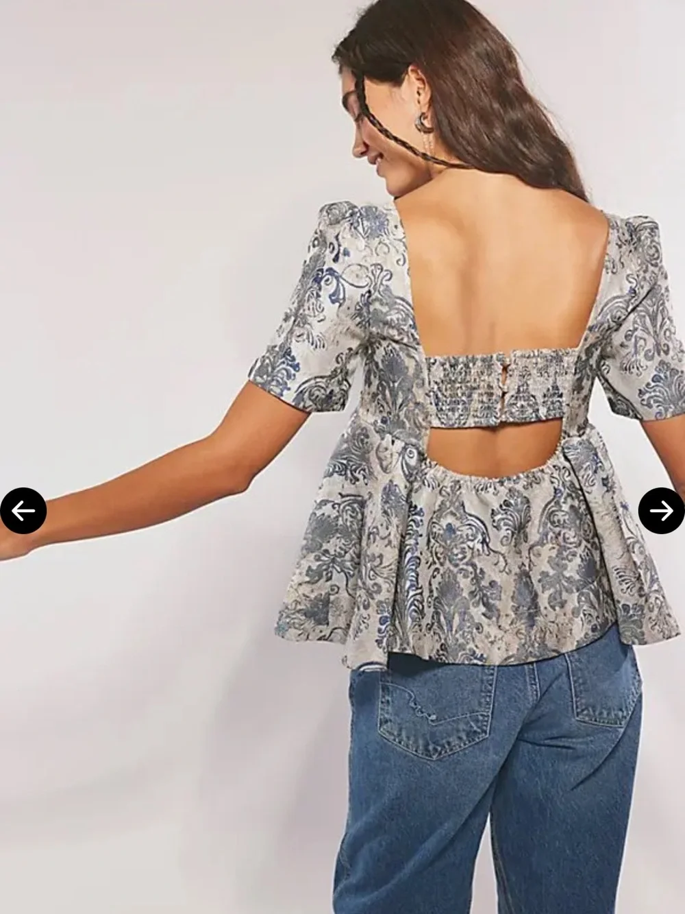 Free People Eloise Jacquard Blouse